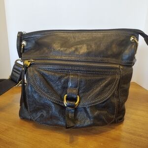 Fossil vintage leather large crossbody purse